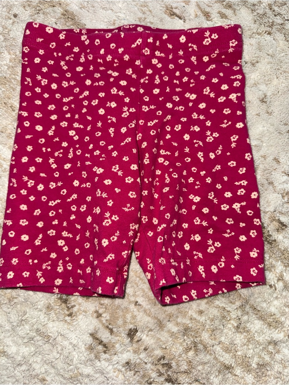 Old Navy Magenta Floral Bike Shorts